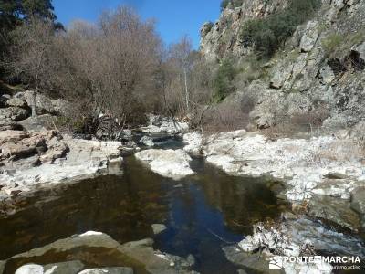 Azud del Mesto - Cascada del Hervidero;bosques encantados rutas por cercedilla rutas pedriza